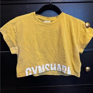 Gymshark Crop Yellow Short Sleeve Tee